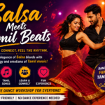 Salsa Meets Tamil Beats dance workshop in Coimbatore blending Salsa moves with popular Tamil songs