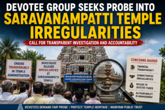 Devotees seeking investigation into alleged irregularities at Saravanampatti temple in Coimbatore
