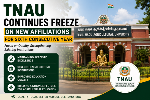 Tamil Nadu Agricultural University continues freeze on new college affiliations to maintain academic quality