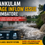 Valankulam Lake in Coimbatore facing sewage inflow concerns due to non-functional sewage treatment plants and environmental pollution challenges