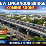 A conceptual view of the proposed new bridge at Linganoor in Coimbatore to improve traffic flow and road connectivity.