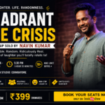 Navin Kumar performing his Quadrant Life Crisis stand-up comedy show in Coimbatore.