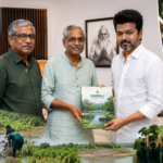 Siruthuli Chairman and Managing Trustee meeting Tamilaga Vettri Kazhagam president Vijay to discuss environmental and community initiatives.