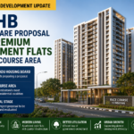 A conceptual illustration of modern apartment buildings proposed by the Tamil Nadu Housing Board in Coimbatore's Race Course area.