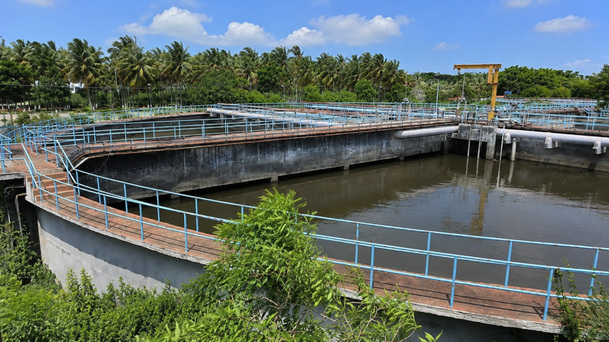 Kadukuttai tank Coimbatore receiving treated sewage from Ondipudur STP pipeline